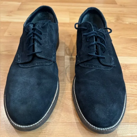 Zara Man Navy Suede Oxfords Size 12 (45) - Picture 3 of 5